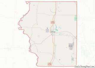 Map of Sullivan County, Indiana