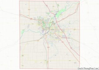 Map of Tippecanoe County, Indiana