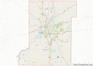 Map of Vigo County, Indiana