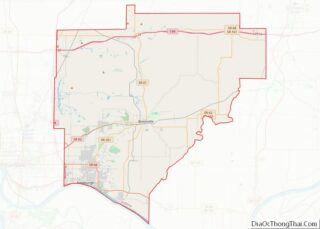 Map of Warrick County, Indiana