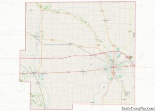 Map of Wayne County, Indiana