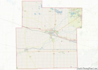 Map of Whitley County, Indiana