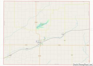 Map of Adams County, Iowa