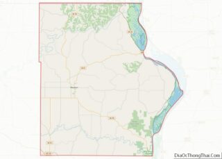 Map of Allamakee County, Iowa