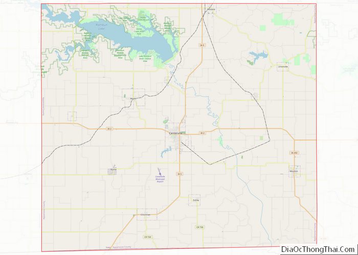 Map of Appanoose County