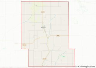 Map of Audubon County, Iowa