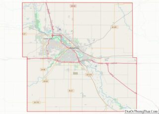 Map of Black Hawk County, Iowa