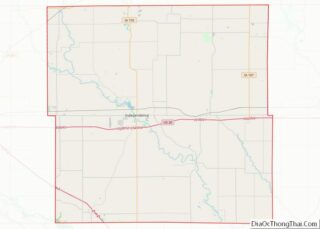 Map of Buchanan County, Iowa