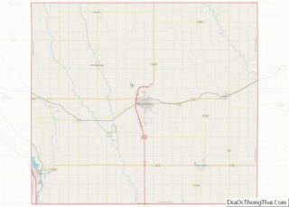 Map of Chickasaw County, Iowa