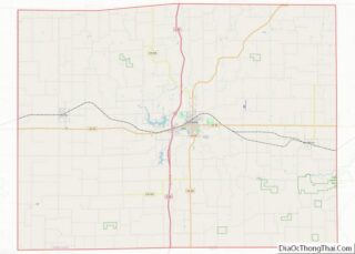 Map of Clarke County, Iowa