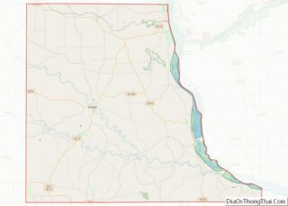 Map of Clayton County, Iowa