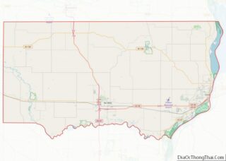 Map of Clinton County, Iowa