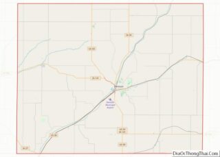 Map of Crawford County, Iowa