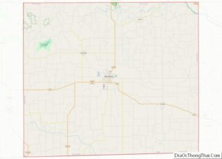 Map of Davis County, Iowa