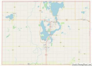 Map of Dickinson County, Iowa