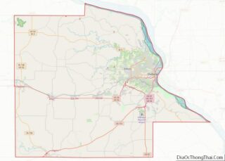 Map of Dubuque County, Iowa