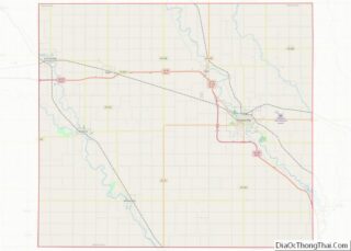 Map of Floyd County, Iowa