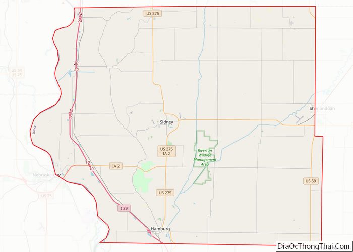 Map of Fremont County