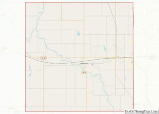 Map of Greene County, Iowa