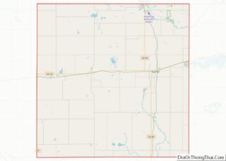 Map of Hancock County, Iowa