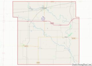 Map of Hardin County, Iowa