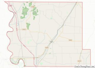 Map of Harrison County, Iowa