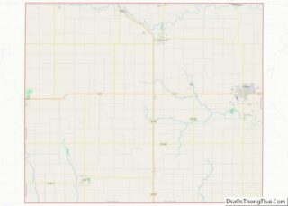 Map of Howard County, Iowa