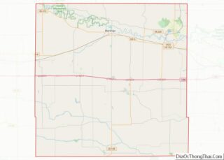 Map of Iowa County, Iowa