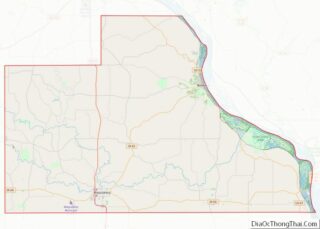 Map of Jackson County, Iowa