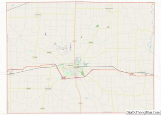 Map of Jefferson County, Iowa