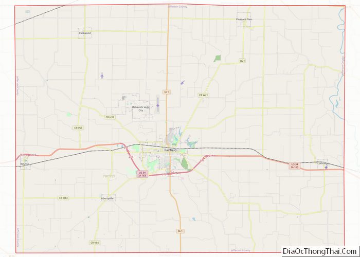 Map of Jefferson County