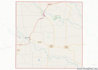 Map of Jones County, Iowa