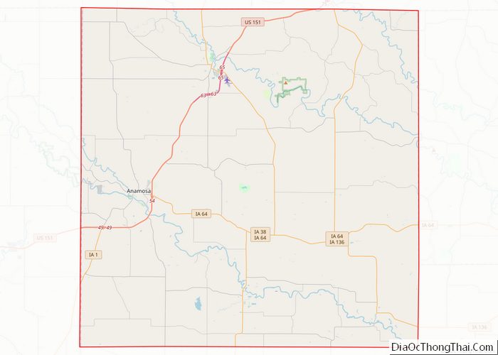 Map of Jones County