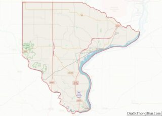 Map of Lee County, Iowa