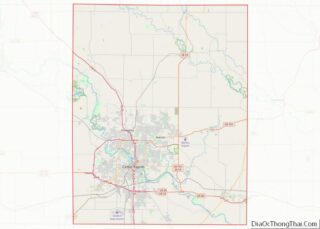 Map of Linn County, Iowa