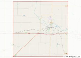 Map of Marshall County, Iowa