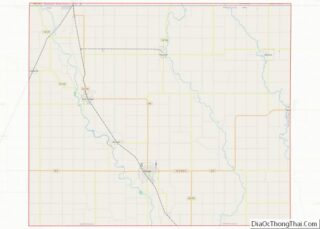 Map of Mitchell County, Iowa