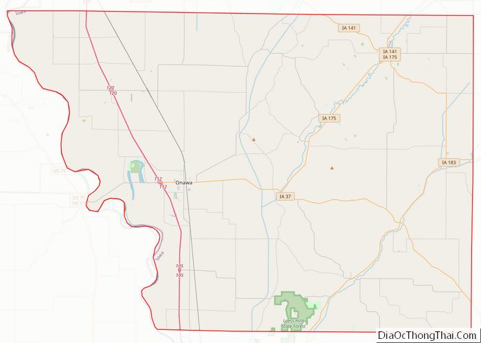 Map of Monona County