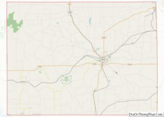 Map of Monroe County, Iowa