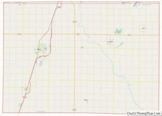 Map of Osceola County, Iowa