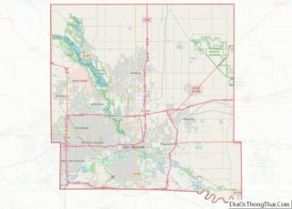 Map of Polk County, Iowa