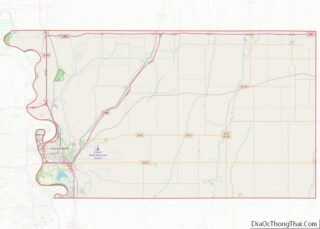 Map of Pottawattamie County, Iowa