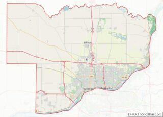 Map of Scott County, Iowa