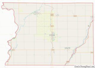 Map of Sioux County, Iowa