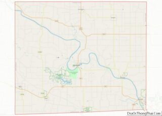 Map of Van Buren County, Iowa