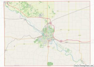 Map of Wapello County, Iowa