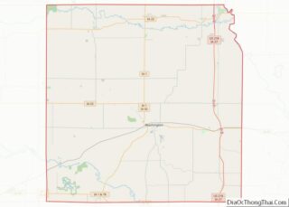 Map of Washington County, Iowa