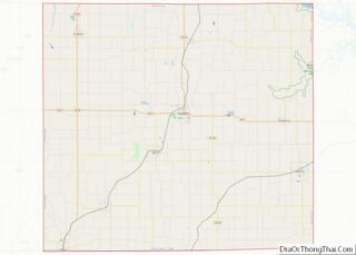 Map of Wayne County, Iowa