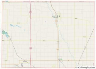 Map of Worth County, Iowa