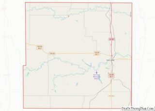 Map of Bourbon County, Kansas